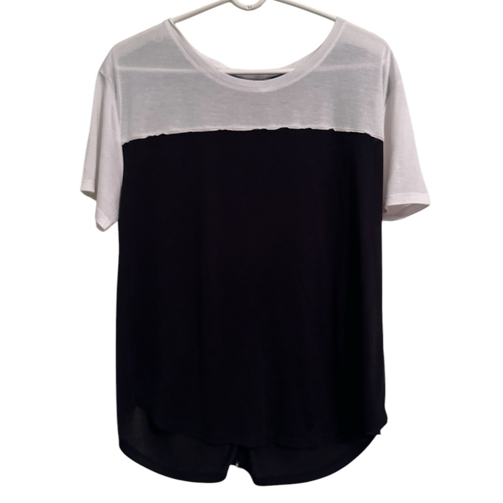 Vince sheer Black and White  Top
